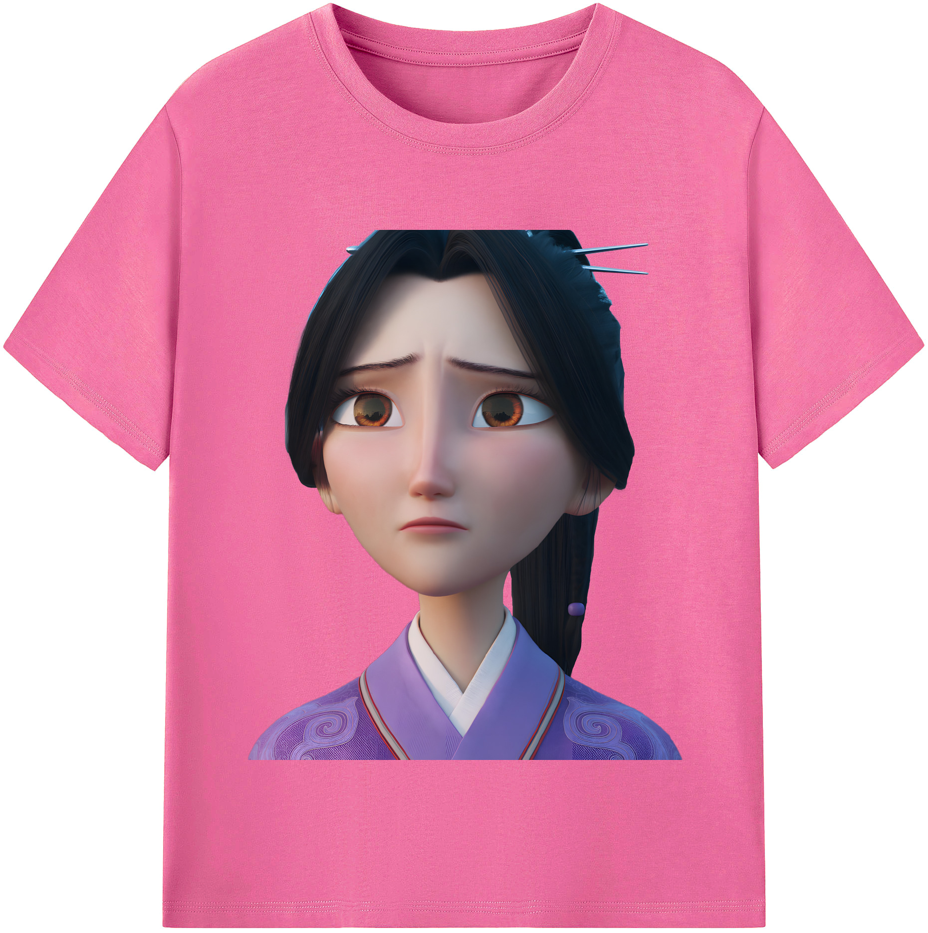（画像用） Ne Zha 2 ナタ 魔童の大暴れ レディースカジュアルプリントTシャツ（綿100％）